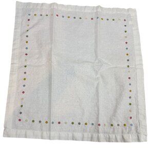 Pottery Barn White Linen Cotton Napkin Polka Dots Replacement Spring Easter